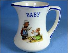 Czech Pottery BABY Nursery Rhyme Milk Pitcher