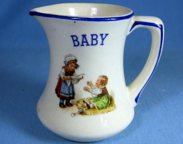 Czech Pottery BABY Nursery Rhyme Milk Pitcher