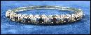 Genuine GARNET 14k Yellow Gold Bangle Bracelet - Antique Gold Jewelry