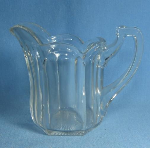 old vintage McKee PRES CUT Creamer Pitcher - Antique Clear Glass