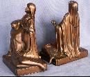 Cast Metal JESUS & MARY Bookends - Metalware