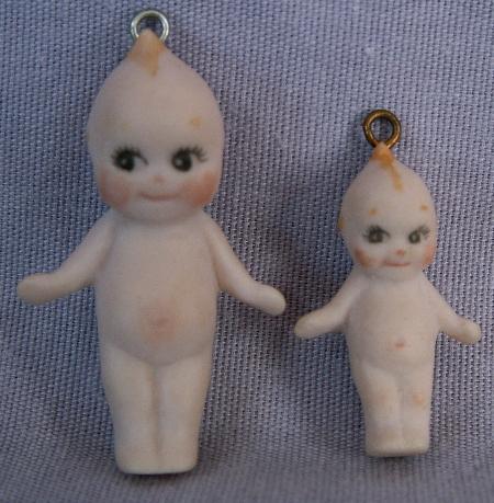 Two Miniature Porcelain KEWPIE DOLLS