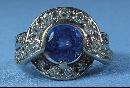 Tanzanite & Diamond Ring 14k White Gold Estate Jewelry