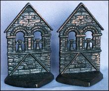 Cast Iron THE BELFRY Bookends - Metalware