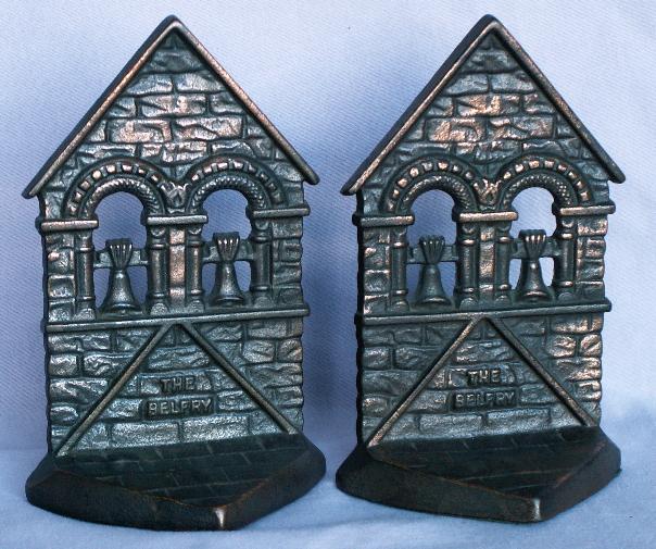 Cast Iron THE BELFRY Bookends - Metalware