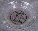 Jimmy Hoffa MACHUS RED FOX Glass Ashtray - Advertising