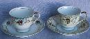 Two Sets of Porcelain OCCUPIED JAPAN Cups & Saucers