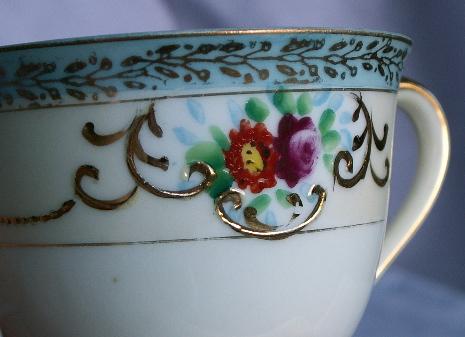 Two Sets of Porcelain OCCUPIED JAPAN Cups & Saucers
