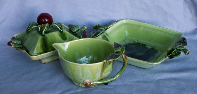 Four Pieces Kellems California Ceramic Kitchen Wear - Porcelain