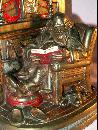 Cast Metal Polychrome FIREPLACE COMFORT Bookends - Metalware