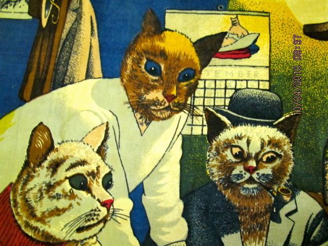 Cats Playing Poker DRINKING smoking Betting TAPESTRY