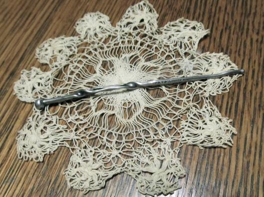 STERLING SEWING BODKIN LACE TOOL - SILVER