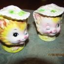 Winkin' Miss Priss Kitty ENESCO Salt + Pepper - Fine Porcelain