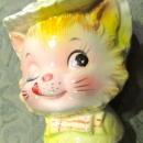 Winkin' Miss Priss Kitty ENESCO Salt + Pepper - Fine Porcelain
