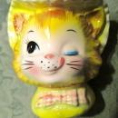 Winkin' Miss Priss Kitty ENESCO Salt + Pepper - Fine Porcelain