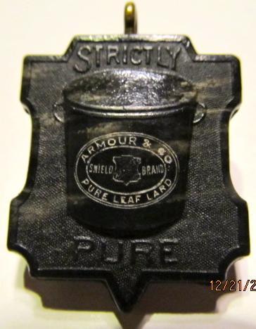 Bakelite Armor's Shield Lard Watch Fob