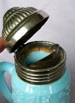 Light Blue Milk Glass SYRUP PITCHER