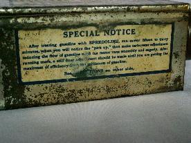 SPEEDOLINE Gasoline Additive - Misc.