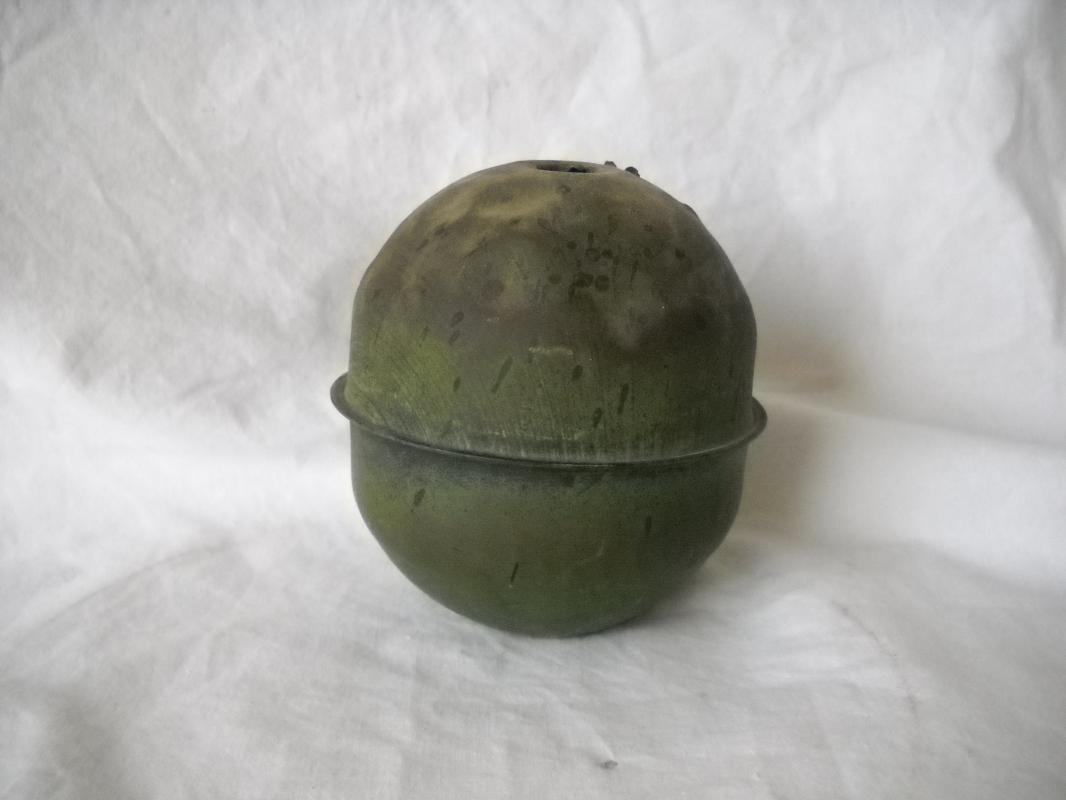RARE Antique copper lighting rod ball