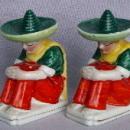 Occupied Japan SLEEPING MEXICAN BOY Porcelain Bookends - Ethnographic