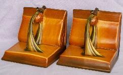 Roseville PINECONE Pottery Bookends