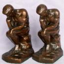 Nuart Bronzed Cast Metal THINKER Bookends - Metalware
