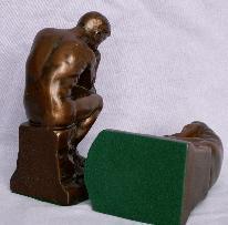Nuart Bronzed Cast Metal THINKER Bookends - Metalware