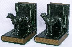 Ronson IRISH WOLFHOUND Cast Metal Bookends - Metalware