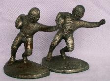 Hubley FOOTBALL PLAYER Cast Iron Bookends - Metalware
