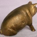 SEATED PIG Cast Iron Bank - Metalware