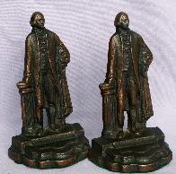 GEORGE WASHINGTON Cast Iron Bookends - Metalware