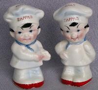 TAPPAN Baker Boys Porcelain Salt & Pepper Shakers - porcelain
