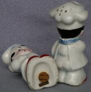 TAPPAN Baker Boys Porcelain Salt & Pepper Shakers - porcelain