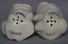 TAPPAN Baker Boys Porcelain Salt & Pepper Shakers - porcelain