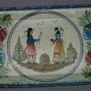 Small QUIMPER Tin Serving Tray - Metalware