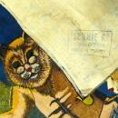 VINTAGE TAPESTRY- CATS PLAYING POLKER