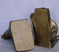 HUCKLEBERRY FINN Cast Metal Bronzed Bookends - Metalware