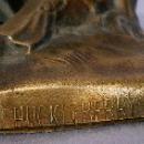 HUCKLEBERRY FINN Cast Metal Bronzed Bookends - Metalware