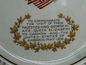 KING GEORGE and QUEEN ELIZABETH Commemorative Porcelain Plate