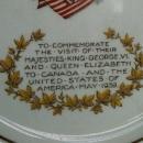 KING GEORGE and QUEEN ELIZABETH Commemorative Porcelain Plate