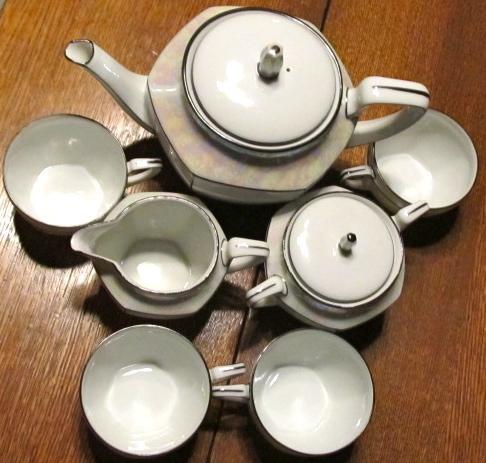 R.S. Germany Lustre 9 piece Tea Set - Fine Porcelain