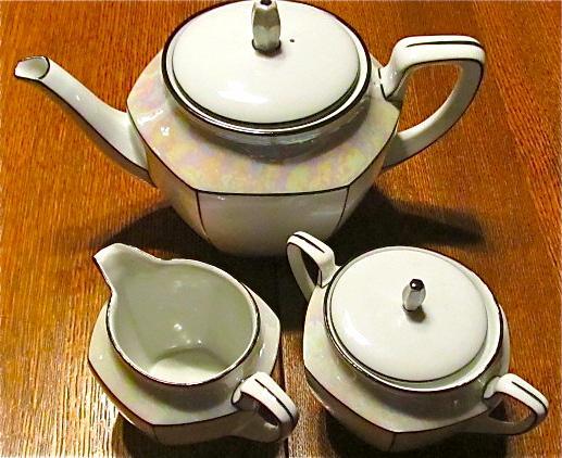 R.S. Germany Lustre 9 piece Tea Set - Fine Porcelain