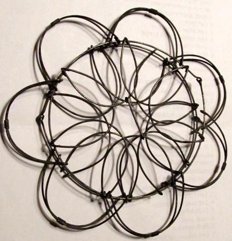 Wire Folding Egg Basket with Eggs - Metalware