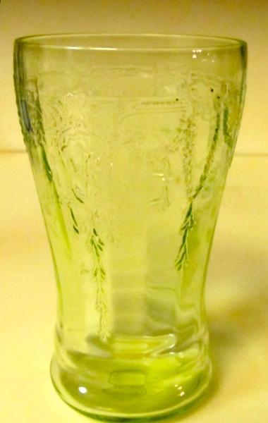 CAMEO BALLERINA Hocking Green Depression - Glass