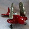 Red & Silver HUBLEY Jet No. 430 Toy Airplane