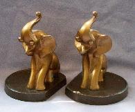 FRANKART Gold Finished ELEPHANT Bookends - Metalware