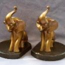 FRANKART Gold Finished ELEPHANT Bookends - Metalware