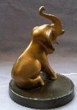 FRANKART Gold Finished ELEPHANT Bookends - Metalware