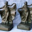 LOIE Dancing Lady Cast Metal Bookends - Metalware
