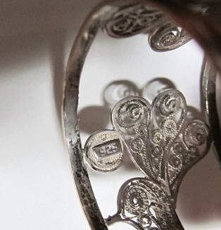 Peacock Sterling Napkin Ring Pair - Sterling Silver